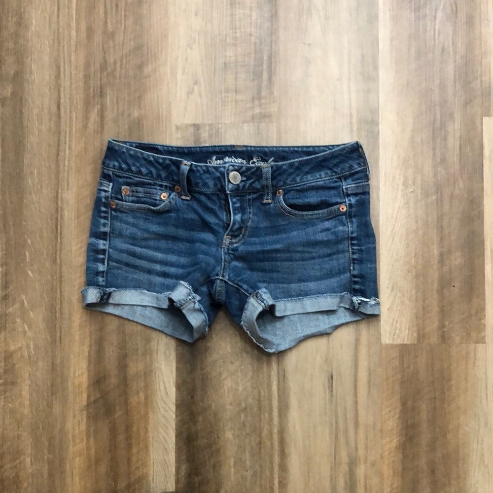 American Eagle super cute stretch Jean Shorts 4 * EC